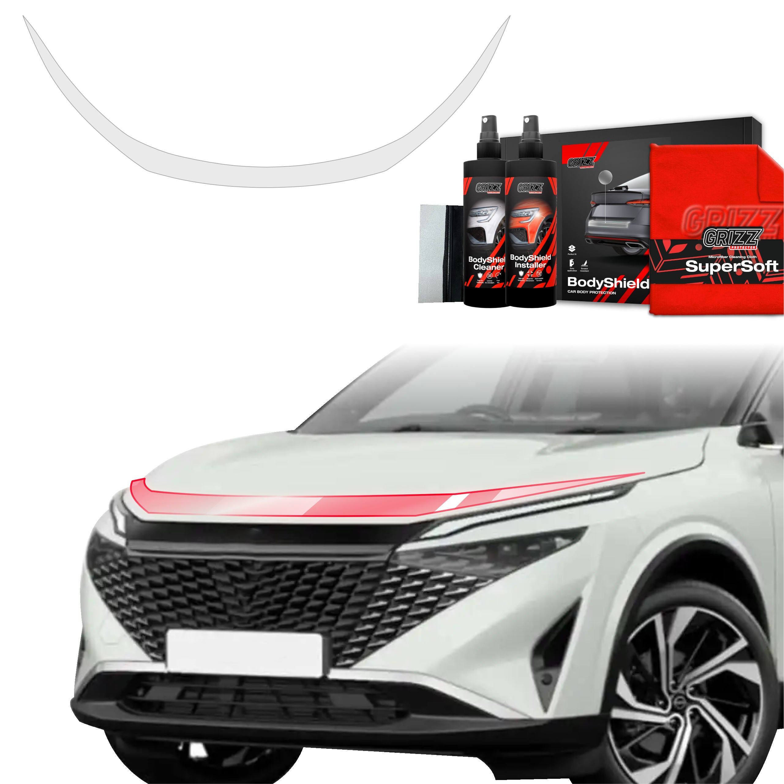 Schutzfolie Grizz Protector für Motorhaube - Nissan Qashqai 3 Facelift (2024-2026)