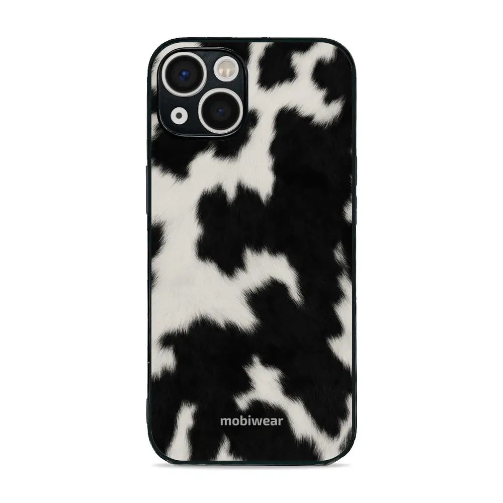 Handyhülle für iPhone 13, Mobiwear Glossy Case, Kuhfell-Optik