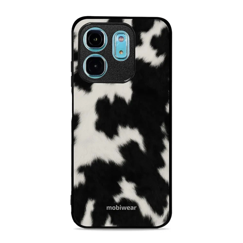 Handyhülle für Infinix Hot 50i, Mobiwear Glossy Case, Kuhfell-Optik