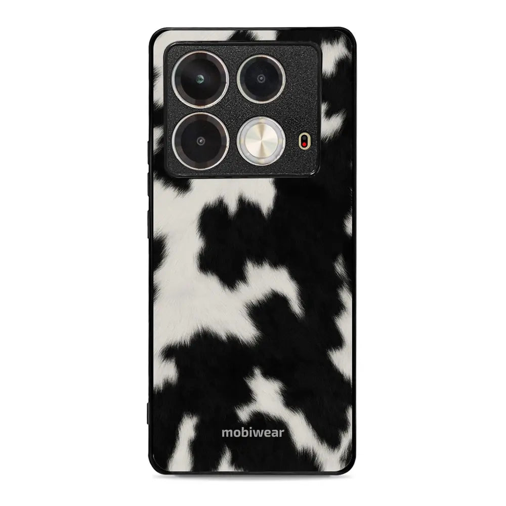 Handyhülle für Infinix Note 40 Pro, Mobiwear Glossy Case, Kuhfell-Optik