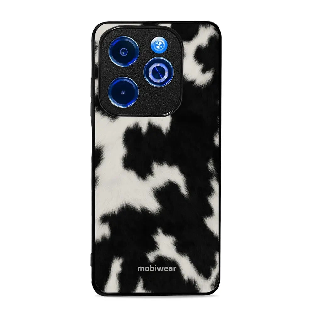 Handyhülle für Infinix Smart 8, Mobiwear Glossy Case, Kuhfell-Optik