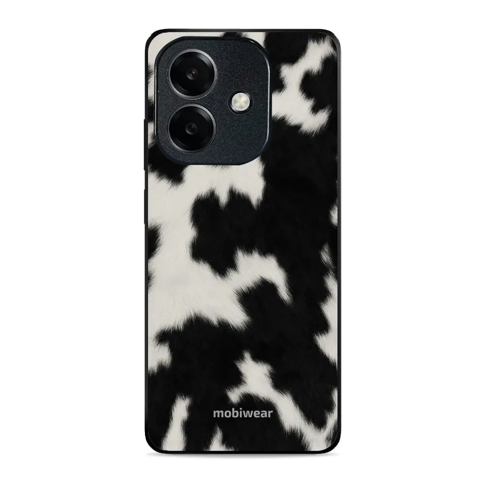 Handyhülle für Oppo A40M, Mobiwear Glossy Case, Kuhfell-Optik