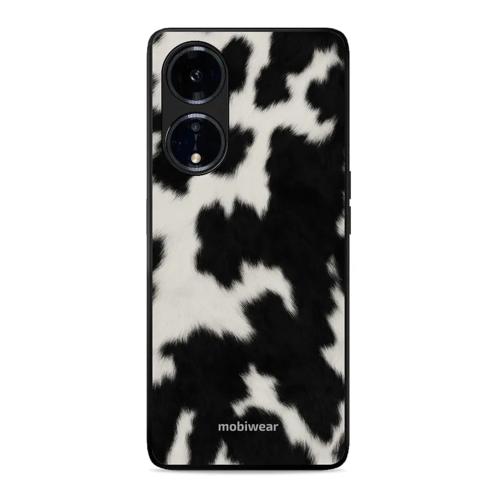 Handyhülle für Oppo A98 5G, Mobiwear Glossy Case, Kuhfell-Optik