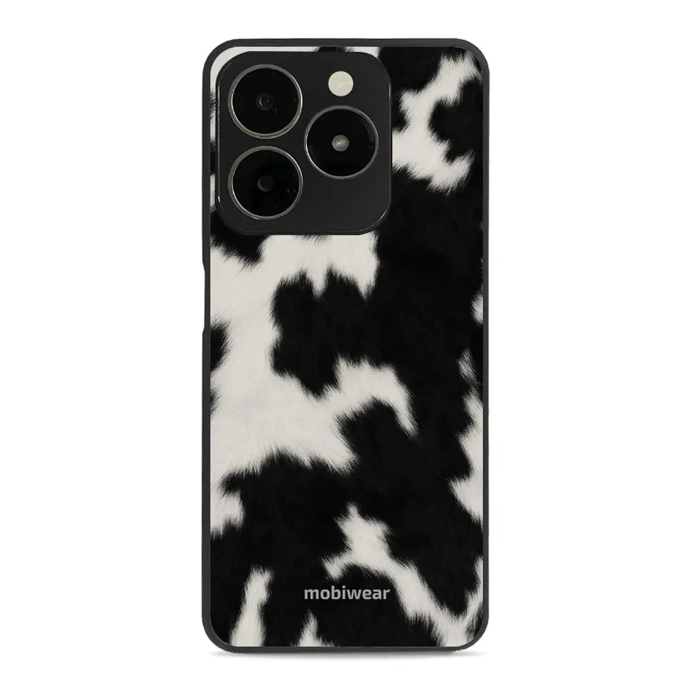 Handyhülle für Realme C61, Mobiwear Glossy Case, Kuhfell-Optik