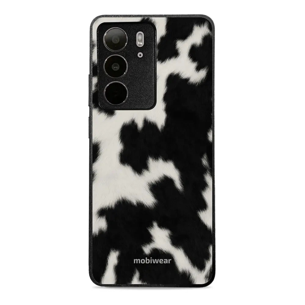 Handyhülle für Realme C75 4G, Mobiwear Glossy Case, Kuhfell-Optik