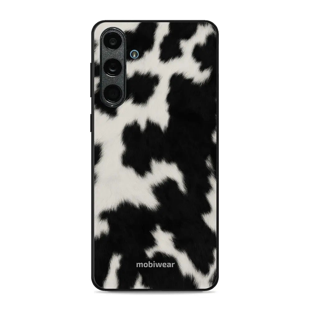 Handyhülle für Galaxy M55 5G, Mobiwear Glossy Case, Kuhfell-Optik