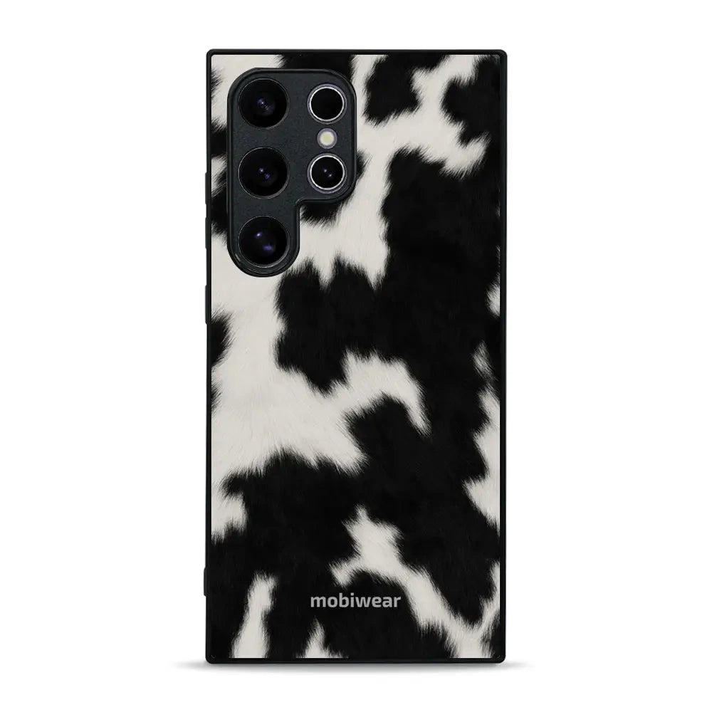 Handyhülle für Galaxy S24 Ultra, Mobiwear Glossy Case, Kuhfell-Optik