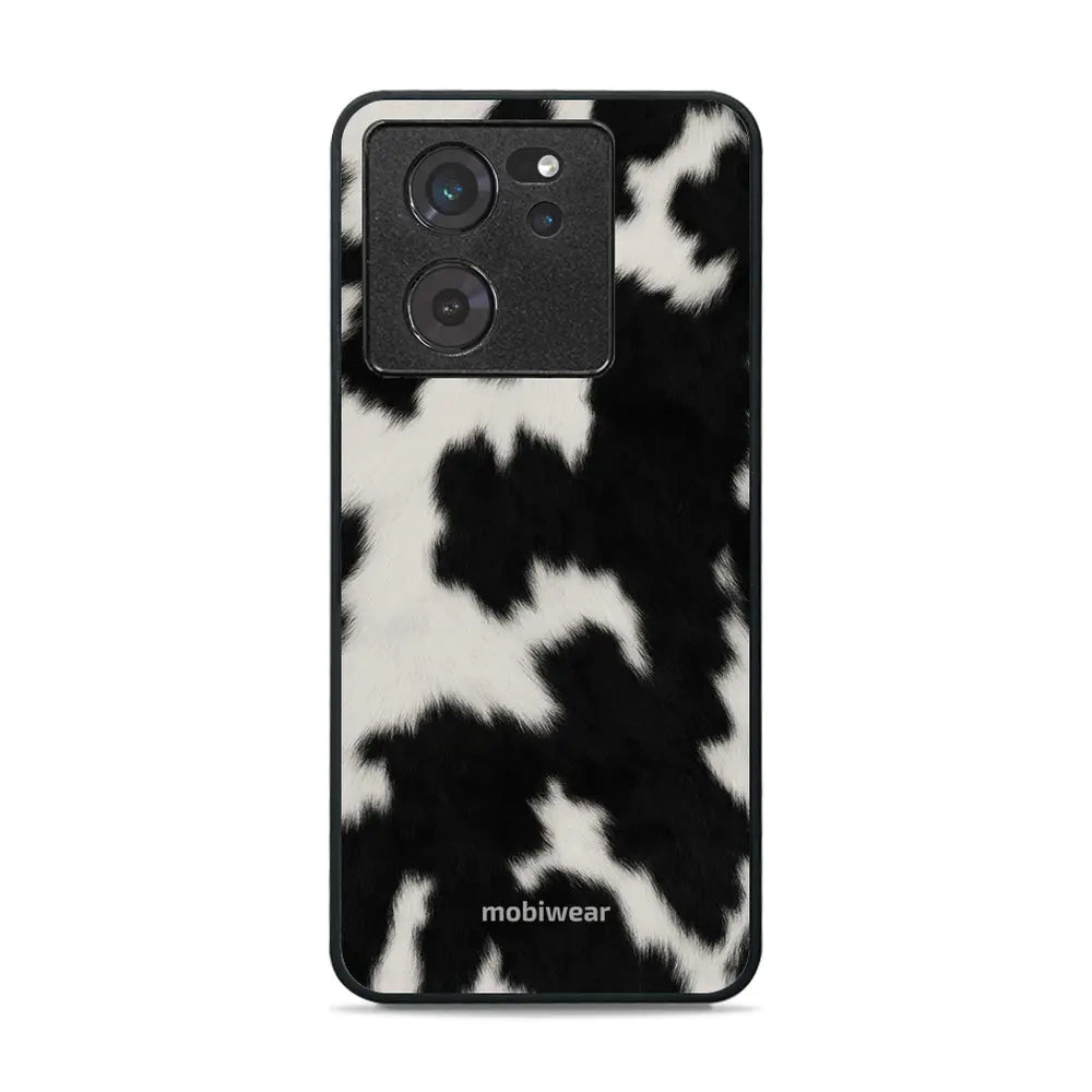 Handyhülle für Xiaomi 13T, Mobiwear Glossy Case, Kuhfell-Optik