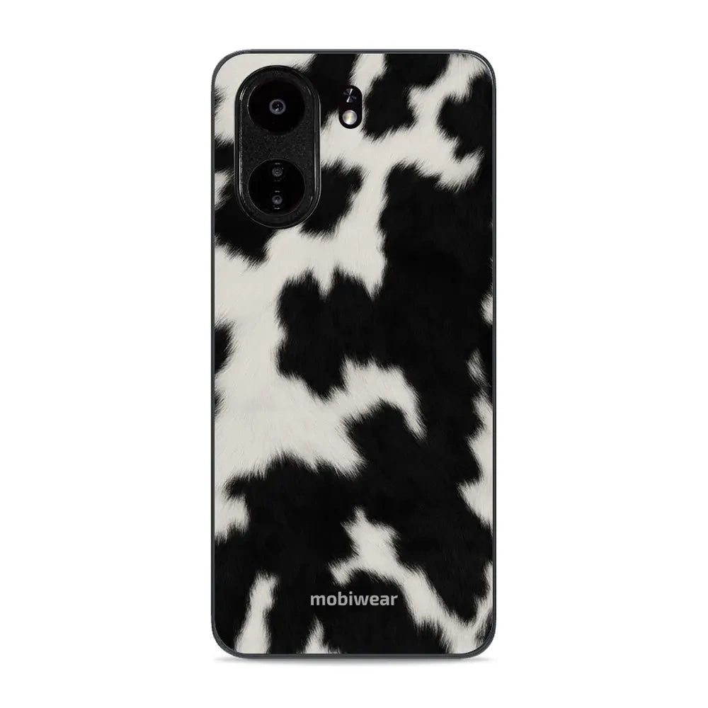 Handyhülle für Xiaomi Redmi 13C 5G, Mobiwear Glossy Case, Kuhfell-Optik