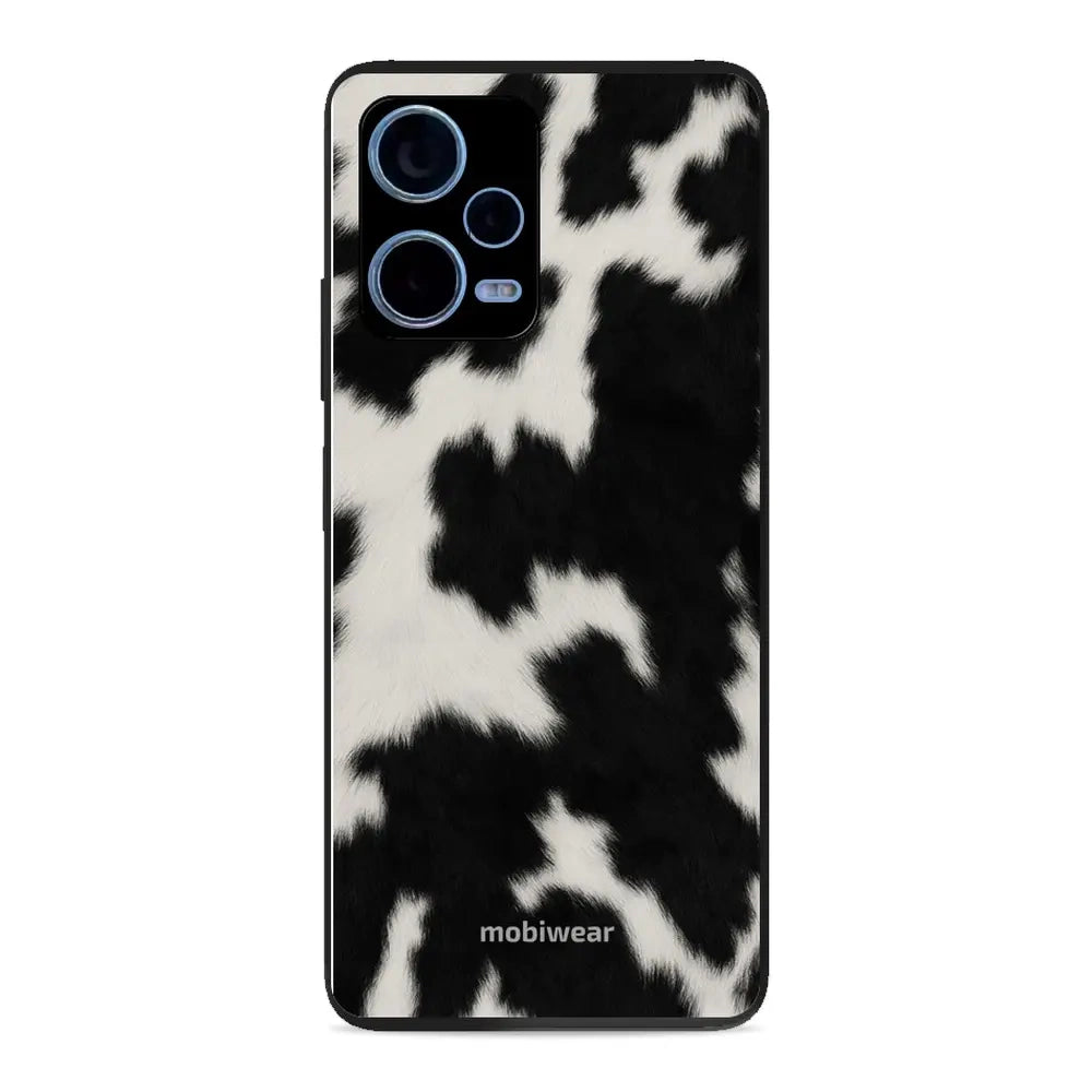 Handyhülle für Xiaomi Redmi Note 12 Pro 5G, Mobiwear Glossy Case, Kuhfell-Optik