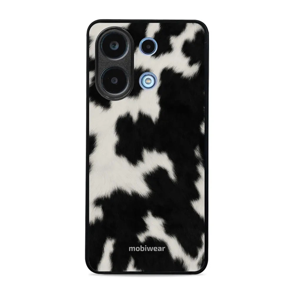 Handyhülle für Xiaomi Redmi Note 13 4G, Mobiwear Glossy Case, Kuhfell-Optik