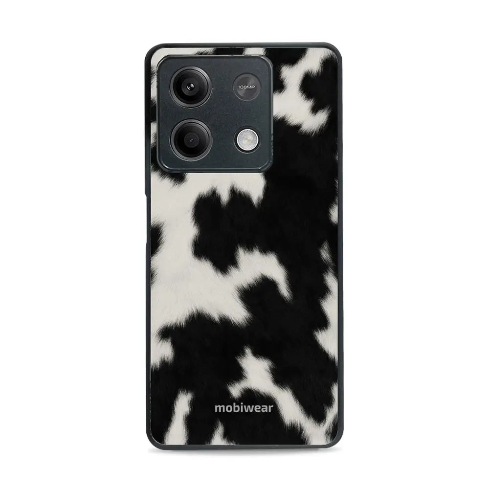 Handyhülle für Xiaomi Redmi Note 13 5G, Mobiwear Glossy Case, Kuhfell-Optik