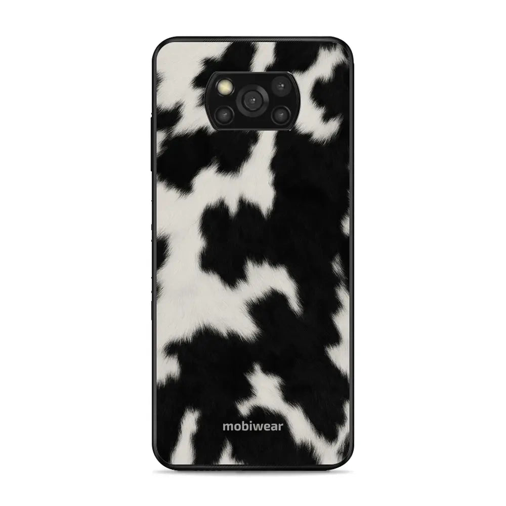 Handyhülle für Xiaomi Redmi Note 14 4G, Mobiwear Glossy Case, Kuhfell-Optik