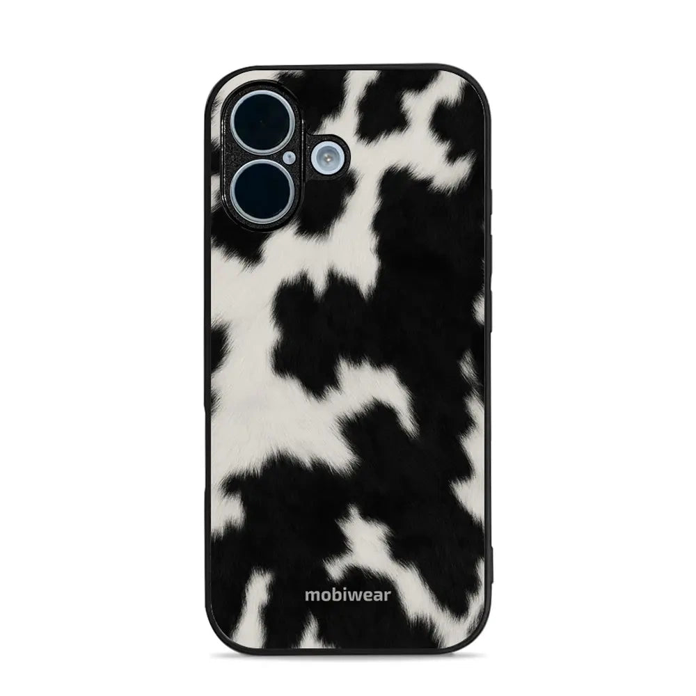 Handyhülle für iPhone 17, Mobiwear Glossy Case, Kuhfell-Optik
