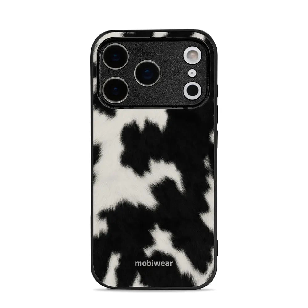 Handyhülle für iPhone 17 Pro, Mobiwear Glossy Case, Kuhfell-Optik