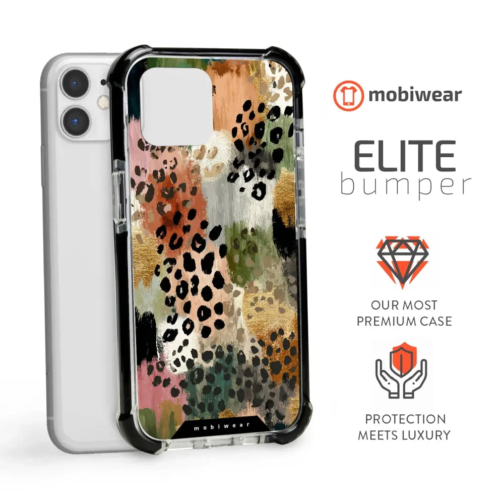 Handyhülle für iPhone 11 mit MagSafe, Mobiwear Elite Bumper, Malerische Tupfen