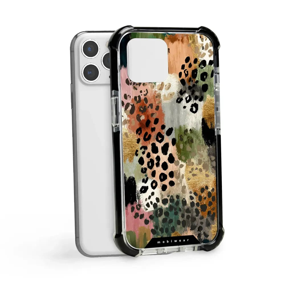 Handyhülle für iPhone 11 Pro mit MagSafe, Mobiwear Elite Bumper, Malerische Tupfen