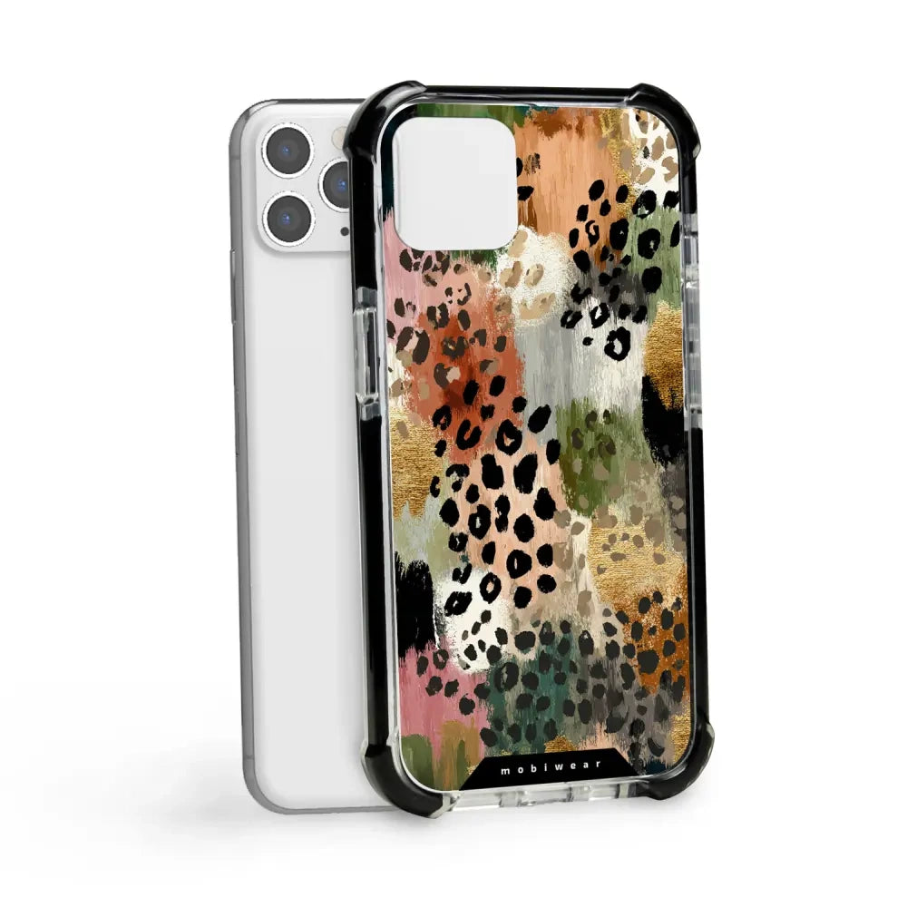 Handyhülle für iPhone 11 Pro Max mit MagSafe, Mobiwear Elite Bumper, Malerische Tupfen