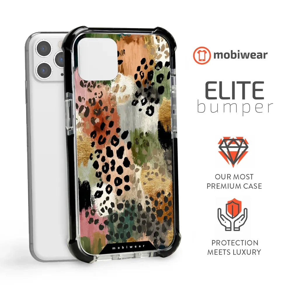 Handyhülle für iPhone 11 Pro Max mit MagSafe, Mobiwear Elite Bumper, Malerische Tupfen