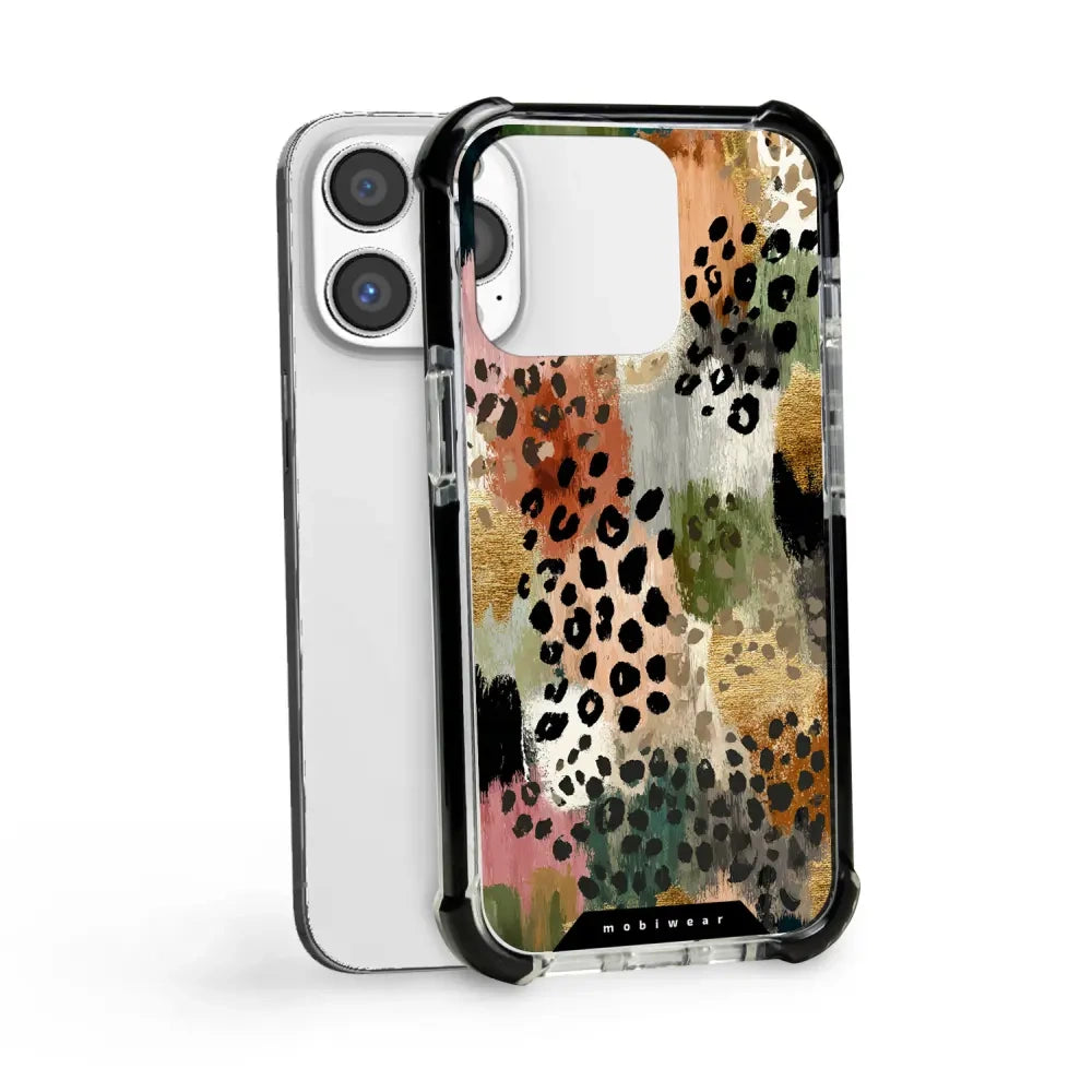 Handyhülle für iPhone 13 Pro mit MagSafe, Mobiwear Elite Bumper, Malerische Tupfen