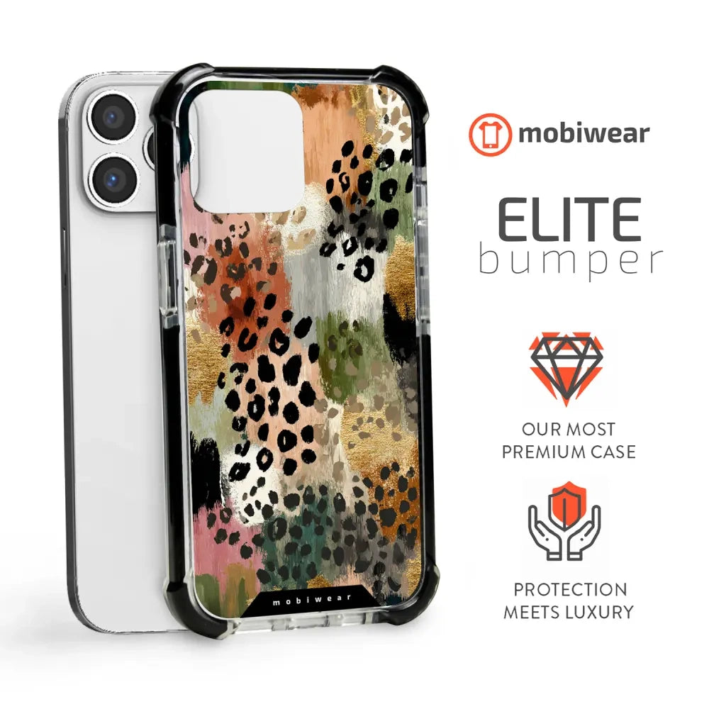 Handyhülle für iPhone 13 Pro Max mit MagSafe, Mobiwear Elite Bumper, Malerische Tupfen