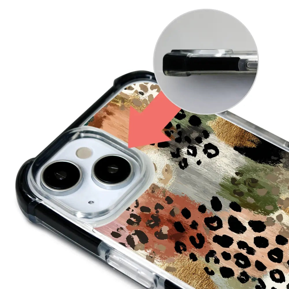 Handyhülle für iPhone 16 Pro mit MagSafe, Mobiwear Elite Bumper, Malerische Tupfen