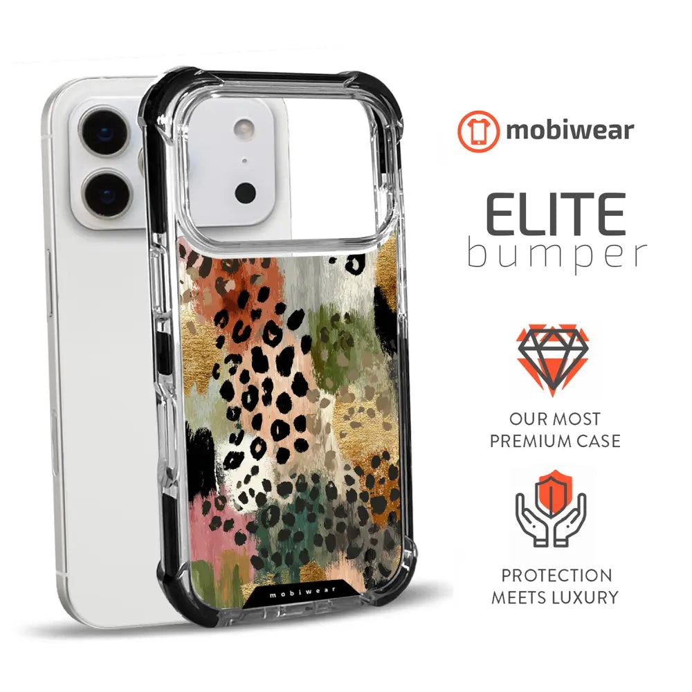 Handyhülle für iPhone 17 Pro mit MagSafe, Mobiwear Elite Bumper, Malerische Tupfen