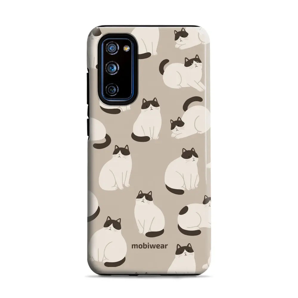 Handyhülle für Galaxy S20 FE, Mobiwear Elite Pro, Kaffe Miau