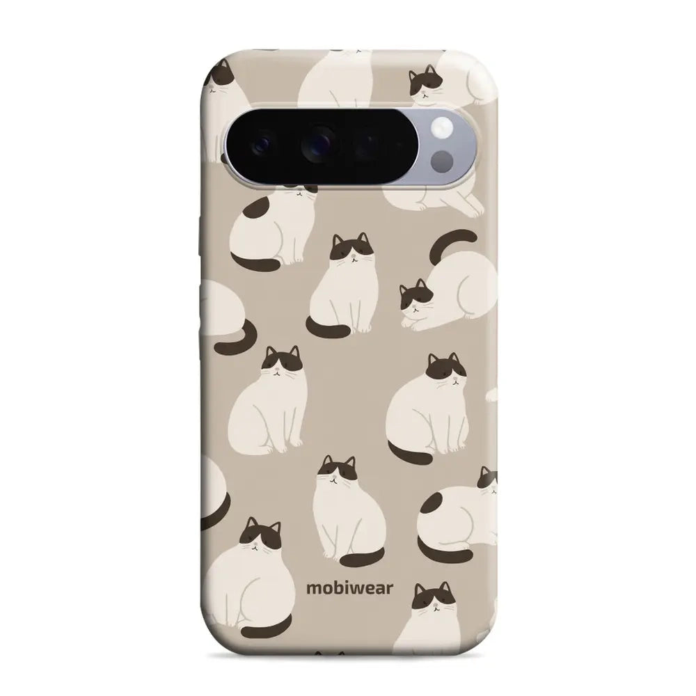 Handyhülle für Pixel 10 Pro XL, Mobiwear Elite Pro, Kaffe Miau