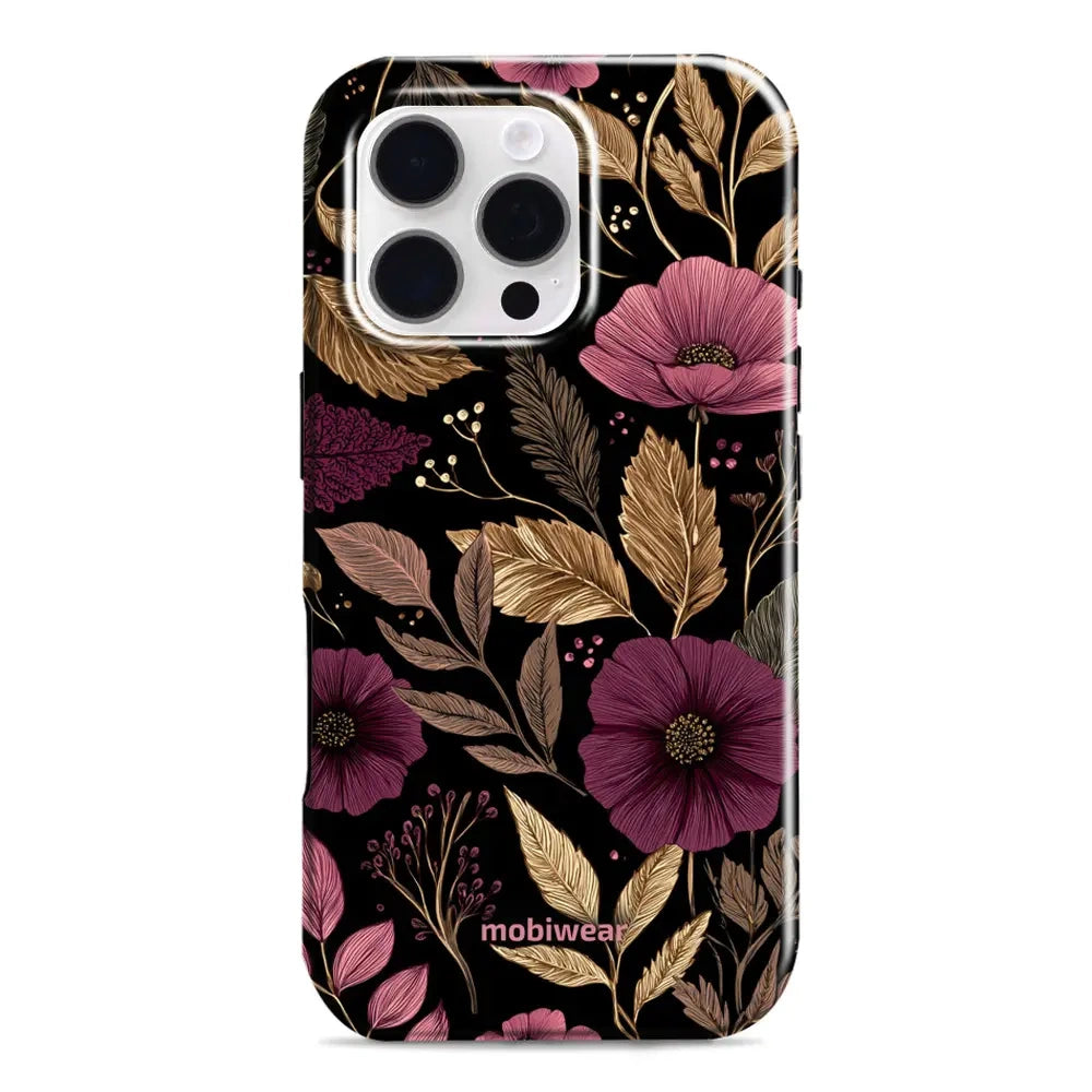 Handyhülle für iPhone 16 Pro, Mobiwear Elite Pro, Glamour-Herbst