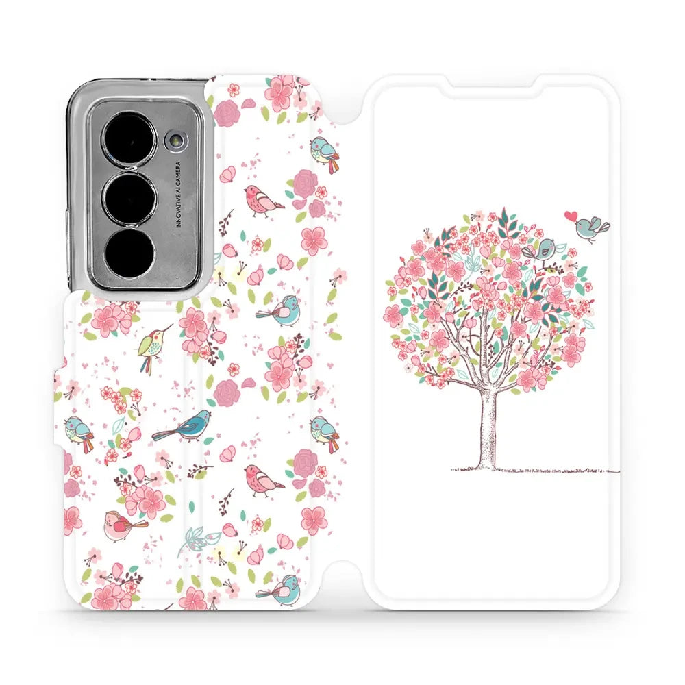 Handyhülle mit klappe für Xiaomi Redmi 15 5G, Mobiwear Book, Rosa Hain