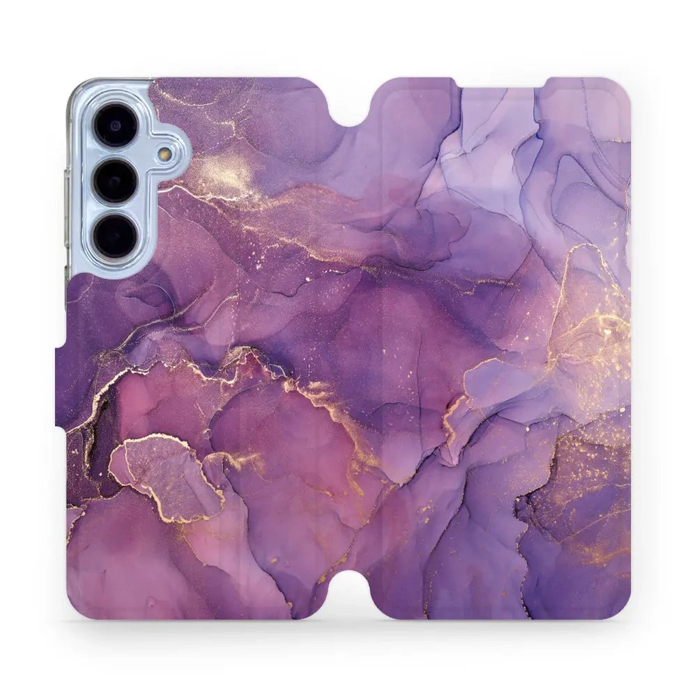 Handyhülle mit klappe für Galaxy S25 FE, Mobiwear Book, Violett