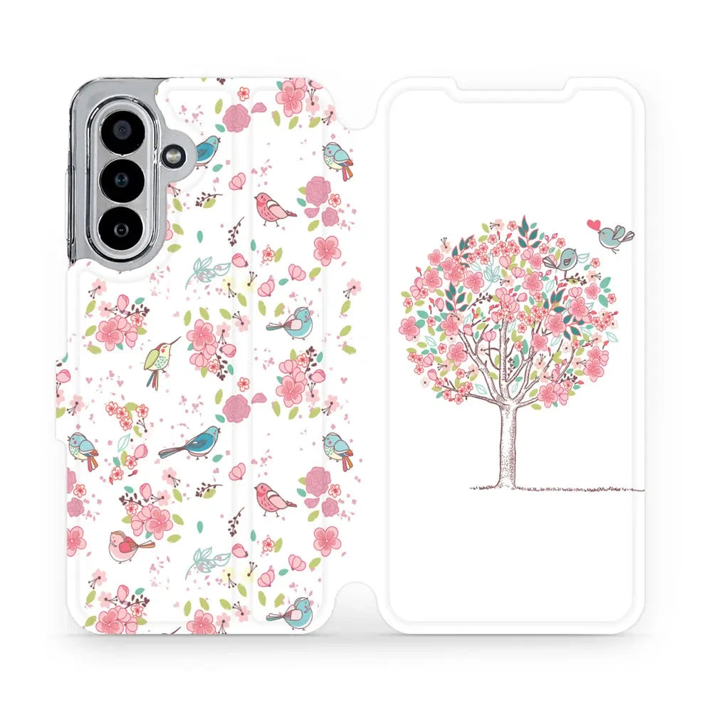 Handyhülle mit klappe für Galaxy A17 5G, Mobiwear Book, Rosa Hain