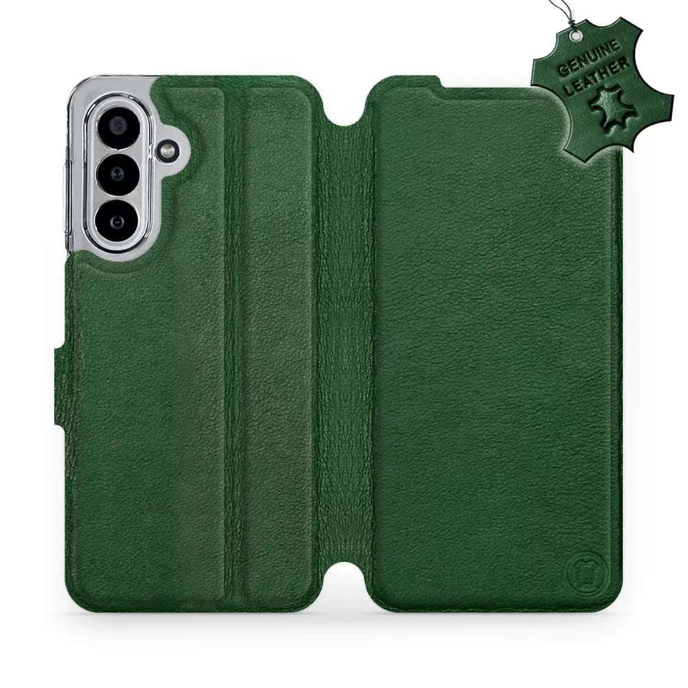 Echtleder Handyhülle für Galaxy A17 5G, Mobiwear Leather, Grün