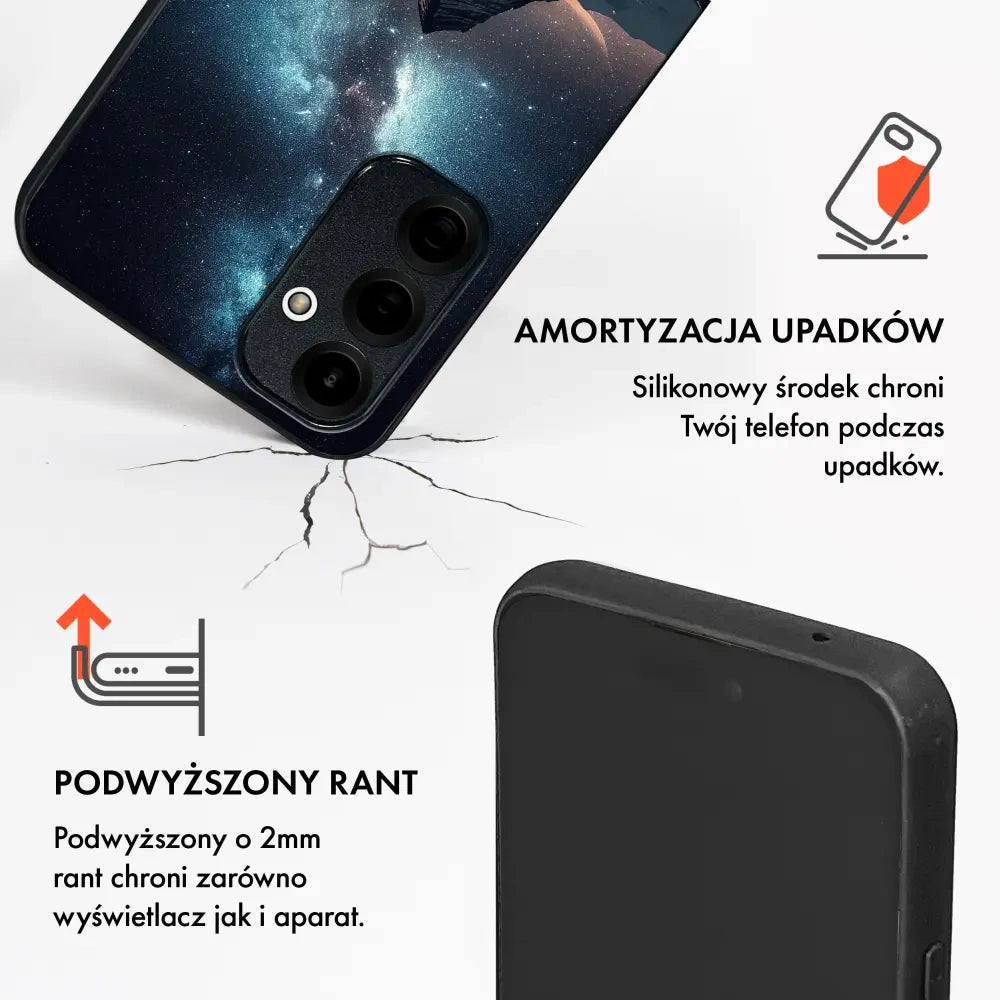 Handyhülle für Galaxy S25 FE, Mobiwear Glossy Case, Nachtberg