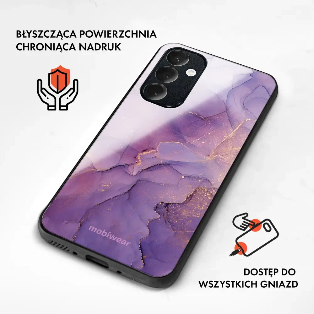 Handyhülle für Galaxy S25 FE, Mobiwear Glossy Case, Violett