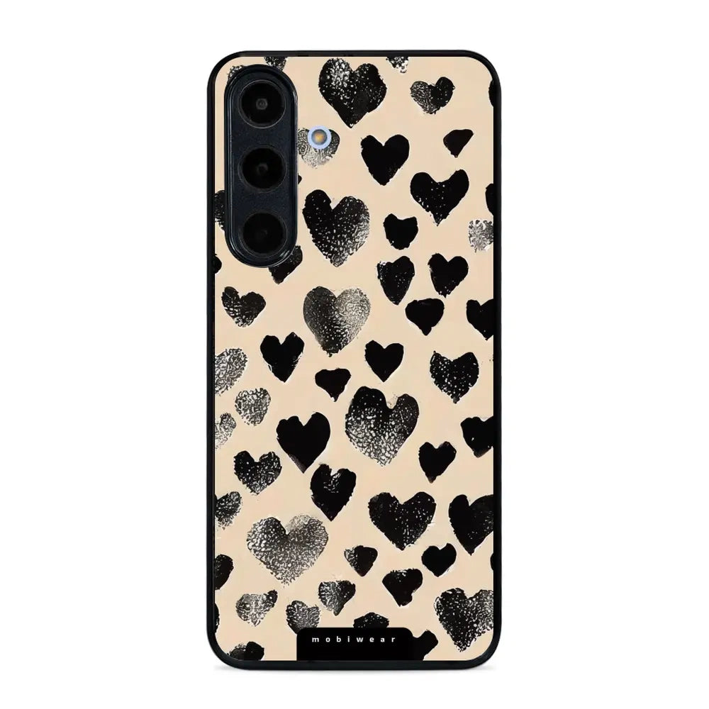 Handyhülle für Galaxy S25 FE, Mobiwear Glossy Case, Beige Liebe
