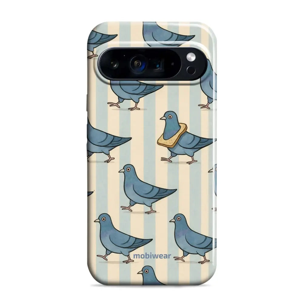 Handyhülle für Google Pixel 9 Pro XL, Mobiwear Elite Pro, Blaue Tauben
