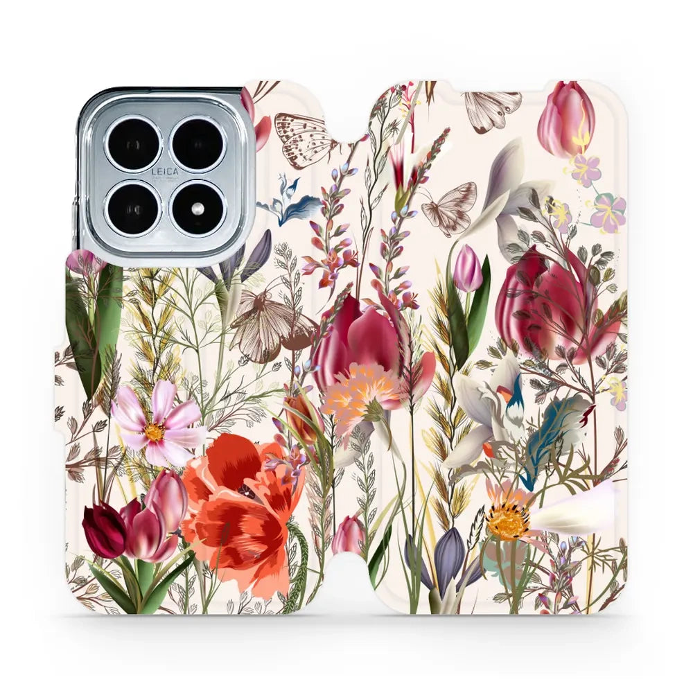 Handyhülle mit klappe für Xiaomi 17, Mobiwear Book, Blumenstrauß
