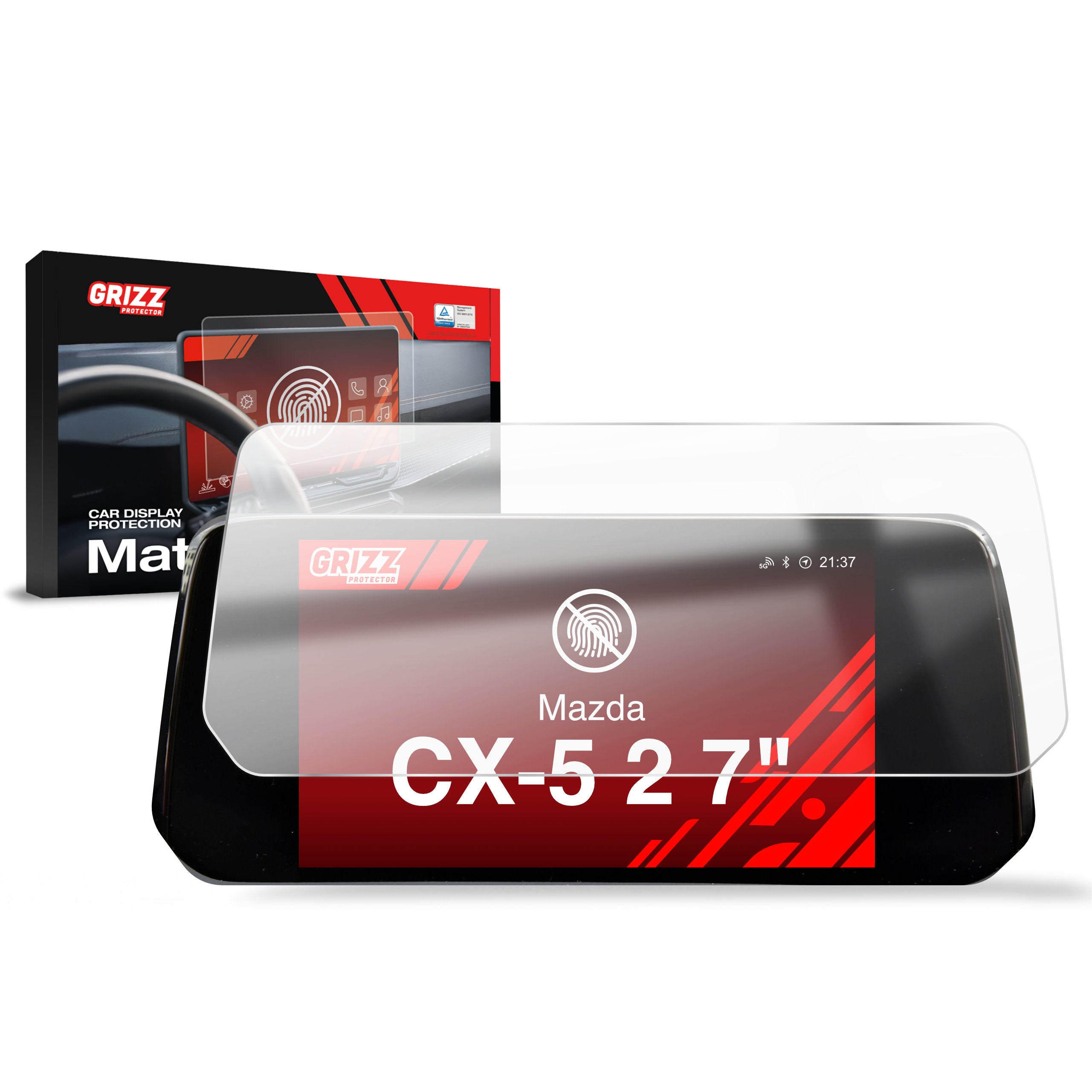 Matte Autodisplayfolie für Mazda CX-5 2 7" (2017-2021), Grizz Protector