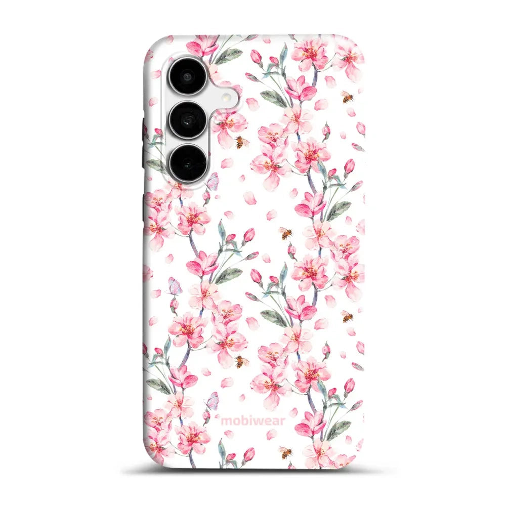 Handyhülle für Galaxy S25 FE, Mobiwear Elite Pro, Japanischer Blumenstrauß