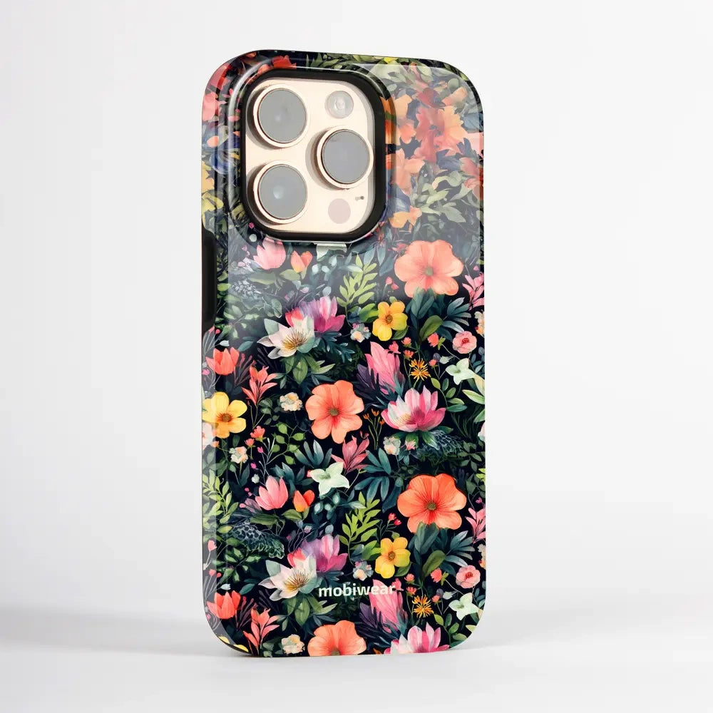 Handyhülle für Galaxy S25 FE, Mobiwear Elite Pro, Bunt-Blumig
