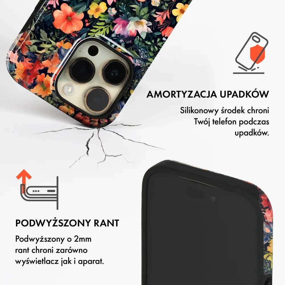 Handyhülle für Galaxy S25 FE, Mobiwear Elite Pro, Bunt-Blumig