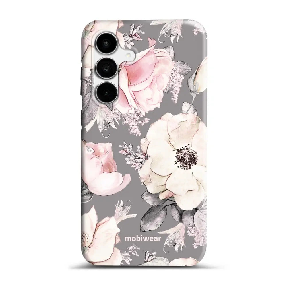Handyhülle für Galaxy S25 FE, Mobiwear Elite Pro, Rosa-Blumig