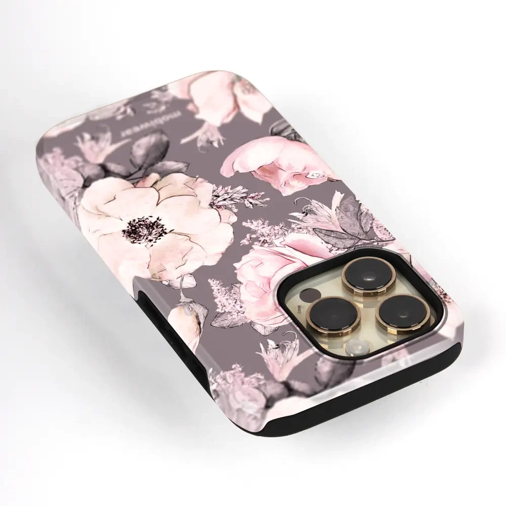 Handyhülle für Galaxy S25 FE, Mobiwear Elite Pro, Rosa-Blumig