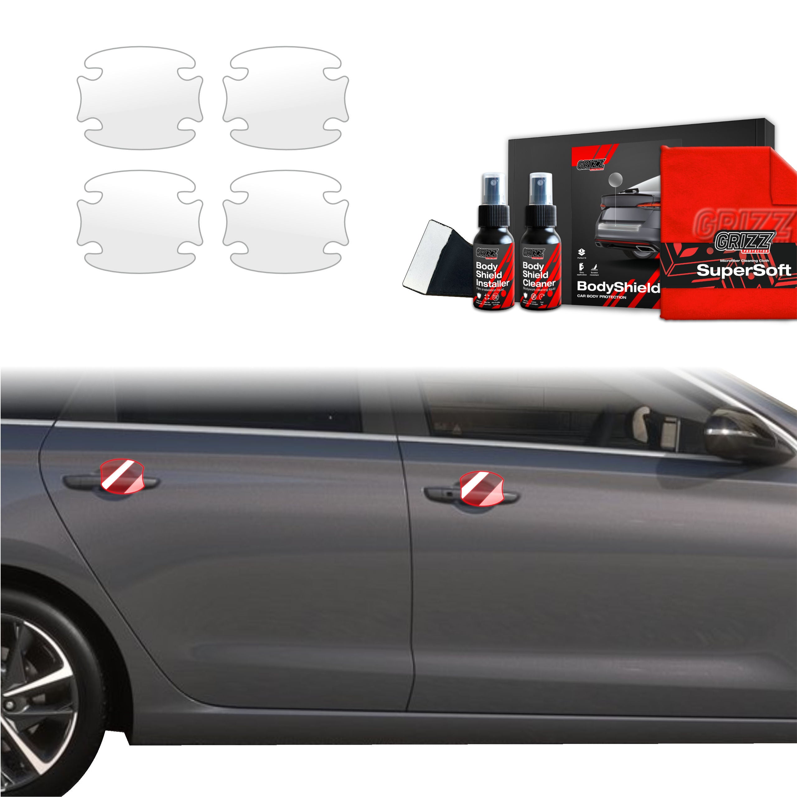 4in1 Schutzfolie Grizz Protector für Türgriffmulden - Hyundai i30 Wagon (2020-2026)