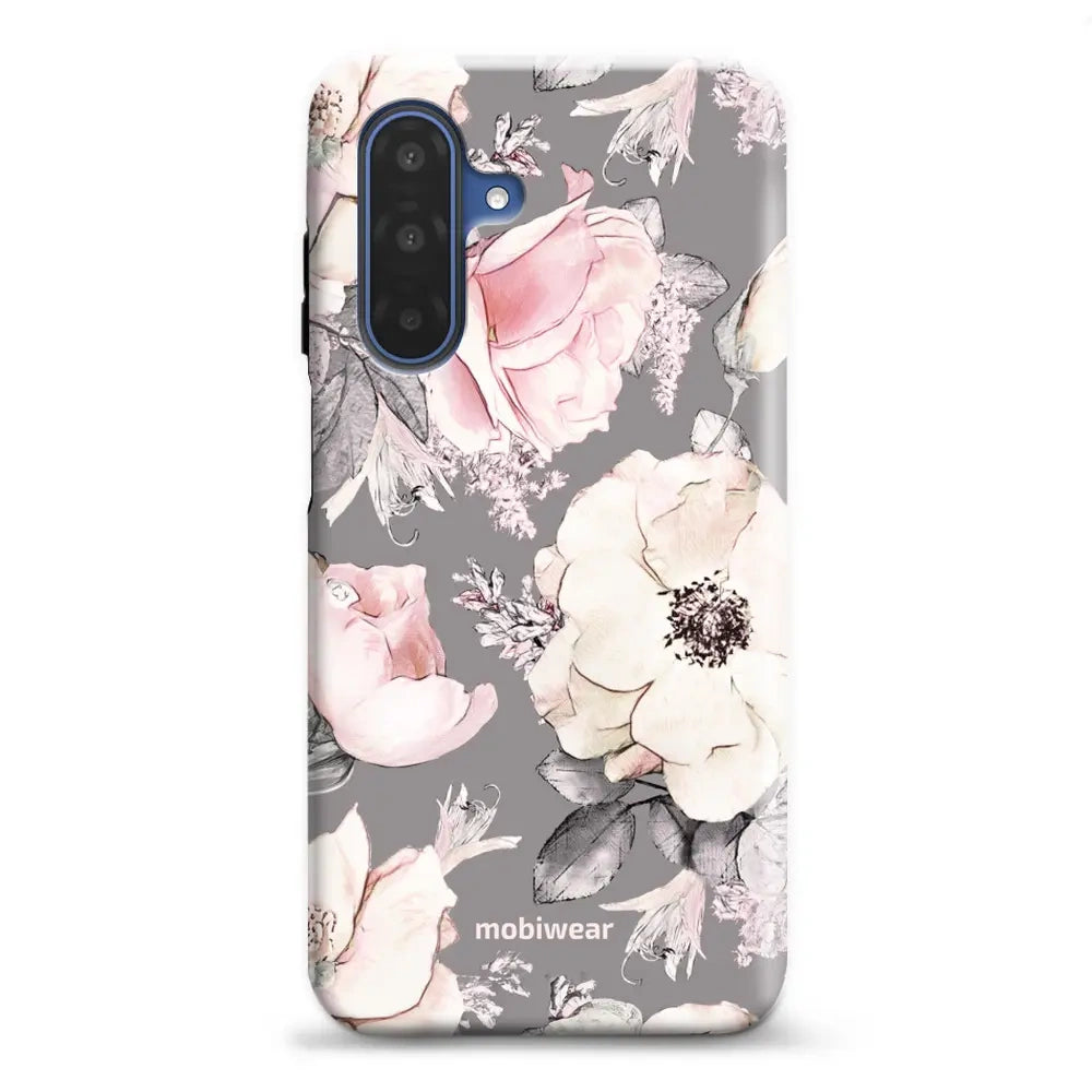 Handyhülle für Galaxy A17 5G, Mobiwear Elite Pro, Rosa-Blumig
