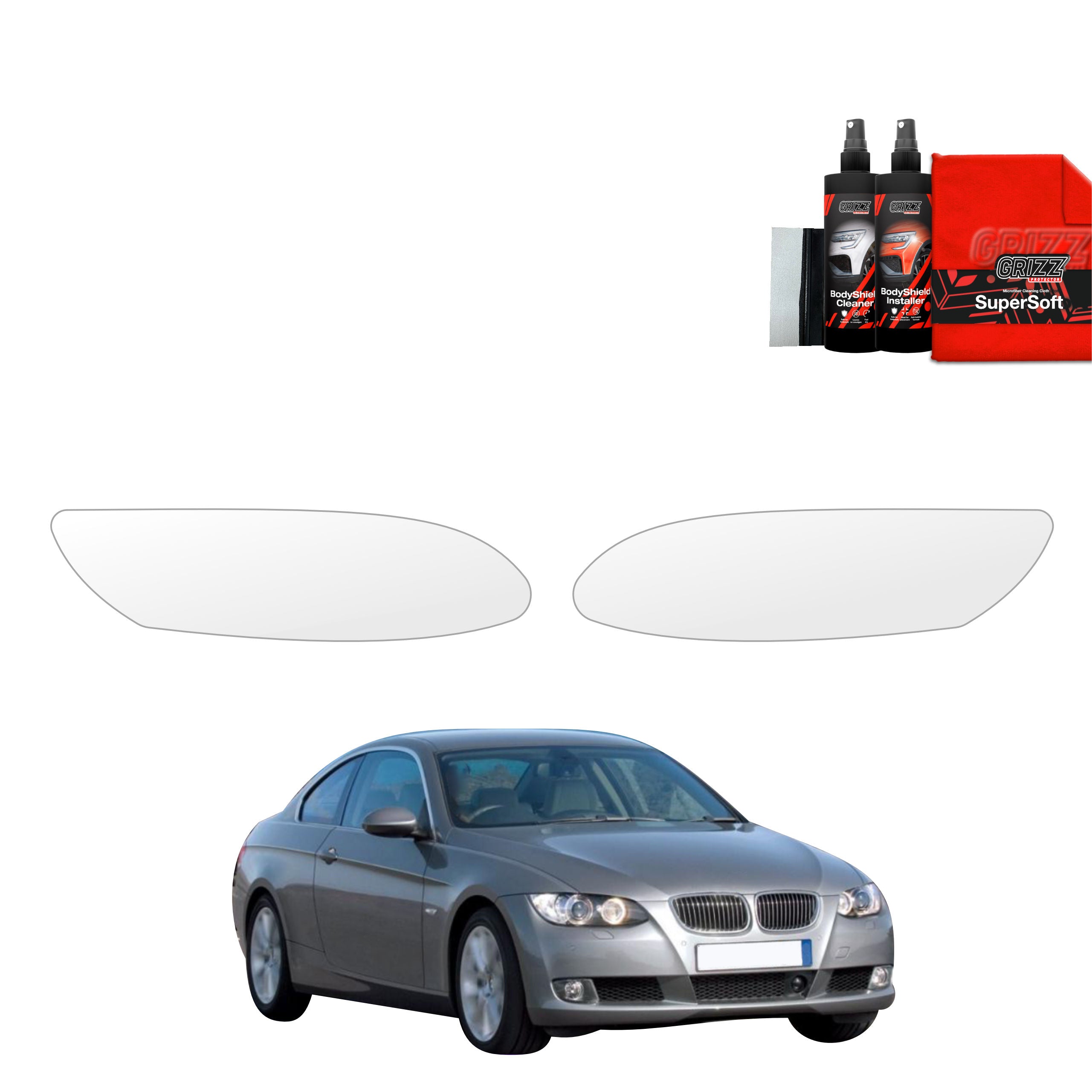 2in1 Schutzfolie Grizz Protector für Scheinwerfer - BMW 3 E92 Coupe Pre-LCI (2006-2010)