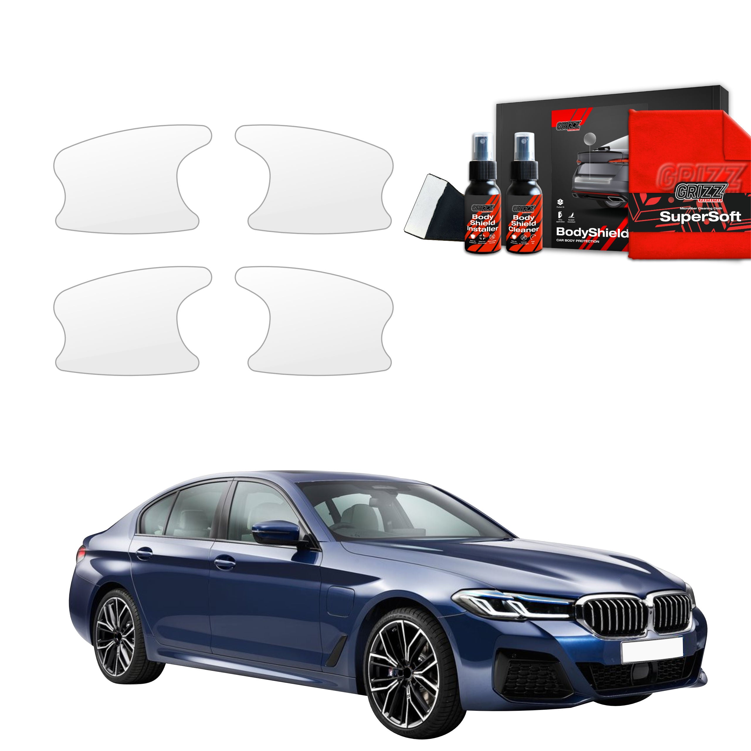 4in1 Schutzfolie Grizz Protector für Türgriffmulden - BMW 5 G30 Sedan (2023- 2025)