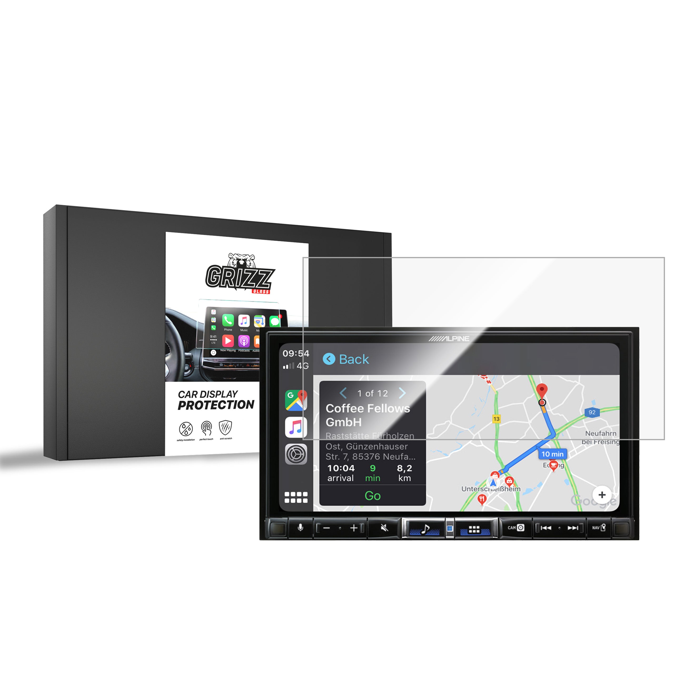 Keramische Autodisplayfolie für Alpine iLX-705D, Grizz Protector